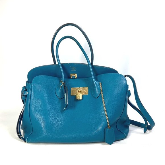 LOUIS VUITTON Blue Leather Shoulder Bag - Picture 1 of 16